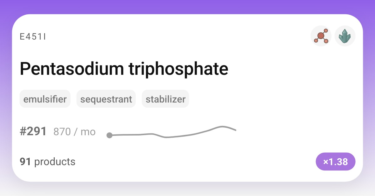 E451 E451I - Pentasodium triphosphate | food additive